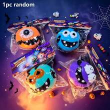 Funny Monster Squishy Slow Rebound Stress Relief Toy, Interchangeable Expressions, Halloween Adult Desktop Decor Pressure Relief Toy - Multicolor - View 10