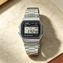 Casio Waterproof Classic Retro Silver Small Square Quartz Movement Steel Band Watch - Silver - View 8