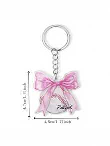 Basketball, Volleyball, Soccer, Baseball, Softball Customized Keychain, Ideal Birthday Party Gift For Sports Enthusiasts, Keychain Can Be Customized With Name - Multicolor - View 7