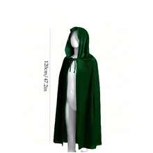 Soft Plush Plush Hooded Cape, Multi-Color Options, Long Train Design, Medieval Wizard Costume, Adult Halloween Party Cosplay Cloak - Multicolor - View 23