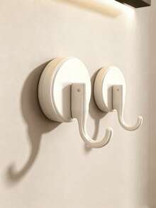 1pc/2pcs Hidden Rotating Gravity Wall Hook Behind Door, Bathroom Storage Rack With Movable Hook - Multicolor - View 8