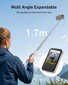 TELESIN 1.7M Screen Monitor Remote Control Wireless Bluetooth Selfie Stick Tripod For IOS Android Magnetic Selfie ZOOM Control Mini Monitor Screen Wireless Remote Control For Smart Phone - View 4