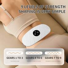 Portable Electric Waist And Abdominal Massage Belt, USB Rechargeable Abdominal Massager With LED Digital Display, 6 Adjustable Working Modes, For Waist And Abdominal Muscle Relief, Home Use - Multicolor - View 5
