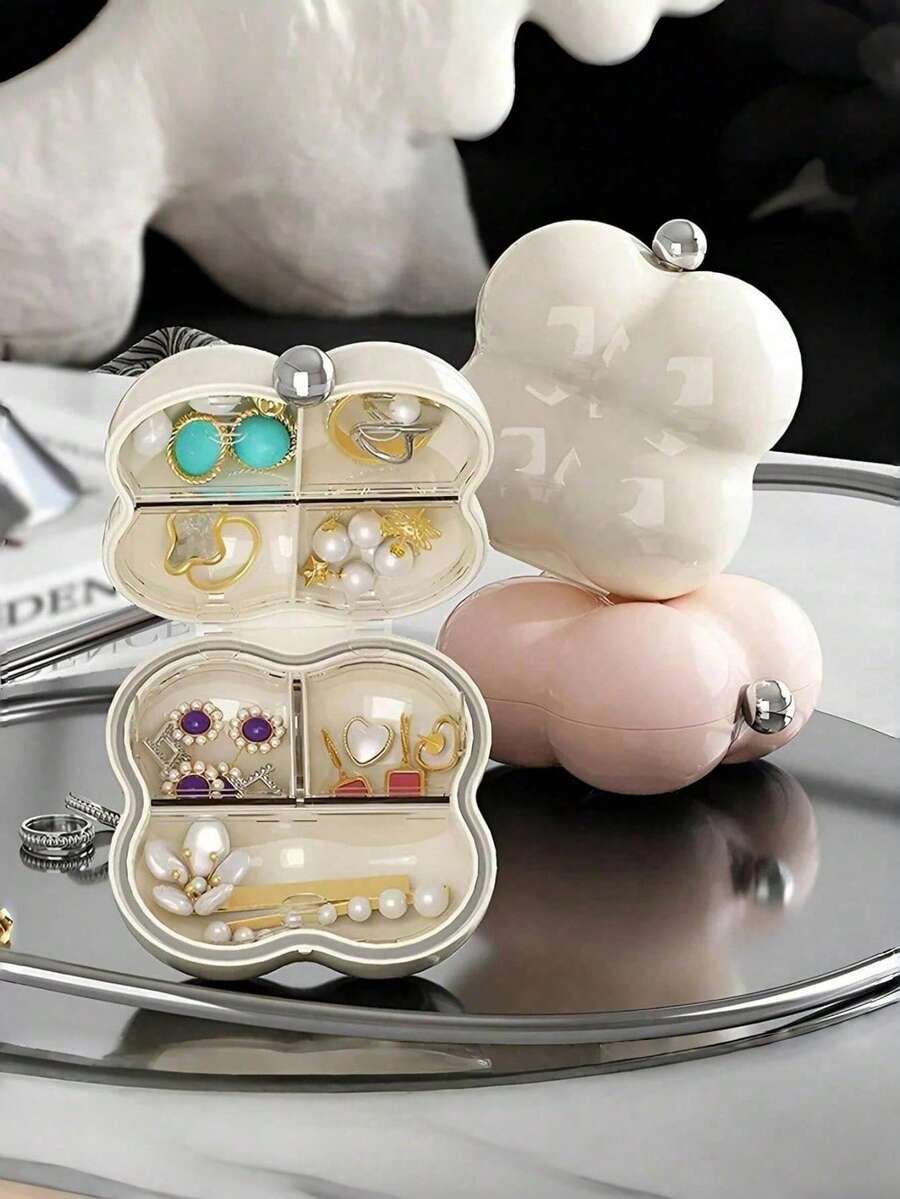 Floral Pattern 7‑Compartment Pill Box, Portable Medication Storage Organizer, Compact Pill Case For Seniors & Busy People, Ideal For Home, Travel & Gifting For Family Friends