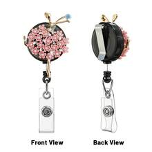 1PC Rhinestone Retractable Badge Reel Keychain, Adjustable Length, Hard Shell ID Holder Clip For Bus Card, ID Card, Work Badge, Student ID, Exhibition Pass, Event Party ID Card Holder - Ballet Girl - View 17
