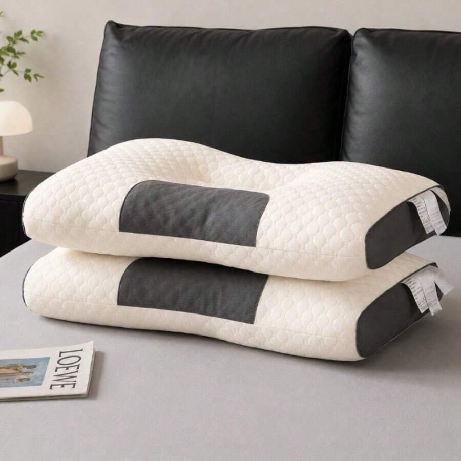 Neck & Cervical Pillows - White-2 Pieces - View 1