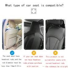 Car Retractable Clothes Hanger, Car Seat Hanging Rack, Includes 1 Pair Of Car Hooks - Black - View 8