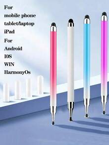 1pc Ombre Color Stylus Pen, Compatible With Smartphones, Tablets, IPads, For Office, Drawing, Cutting, Capacitive Pen - Purple - View 4
