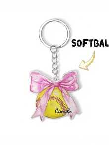 Basketball, Volleyball, Soccer, Baseball, Softball Customized Keychain, Ideal Birthday Party Gift For Sports Enthusiasts, Keychain Can Be Customized With Name - Multicolor - View 8