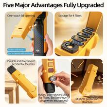 Flip Hard Shell Protective Case For DJ Osmo Pocket 4/3, Protects Gimbal, Screen And Lens, Can Store 4 Filters, One-Click Open, Ideal For Holiday Travel And Outdoor Sports | Filter Storage | Full Protection | Compact And Portable - View 4