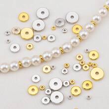 10Pcs Copper Polished Spacer Beads Flat Wheel Washers Pearl Necklace Spacers, Suitable For DIY Bracelet Necklace Jewelry Accessories - DIY Spacer Beads - View 10