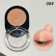 Topper de Sombra Cintilante Individual, Glitter Fino Suave em Tom Neutro Rosa-Dourado, Fórmula Construível e Misturável, À Prova d'Água e de Suor, Cria um Olhar Natural e Brilhante para Maquiagem de Encontro Diário - Multicolorido - Visão 12