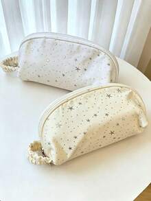 1pc Cute Multi-Layer Stationery Storage Bag, Soft Polka Dot Design, Suitable For Students, Highly Attractive Girly Style Pencil Case, Back To School - Multicolor - View 8