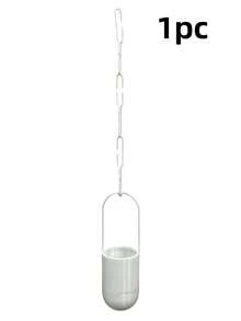1pc Nordic Style Hanging Planter With Detachable Chain, Green Plant Hanging Pot, Garden Decor Flower Pot, Indoor Foliage Plant Hanging Planter - Hanging Chair - View 14