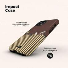 VESPOP Contrast Striped Phone Case Vintage Ins Style Full Coverage Anti-Drop Protective Cover - Compatible With Iphone 18/17/16/15/14/13/12/11 Pro Max/Pro Plus/12 Mini/13 Mini, Compatible With Galaxy S26 S25 S24 S23 S22 S21 Plus Ultra, Compatible With Pixel 8 9 10 PRO - Mixed Color 3 - View 2