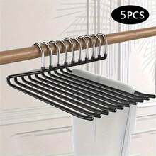 10/20pcs Open Pants Hanger, Unisex Sturdy Non-Slip Metal Pants Rack, Suitable For Jeans, Trousers, Skirts, Space-Saving Closet Organizer - Multicolor - View 12