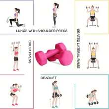 1 par de mancuernas de fitness, adecuadas para gimnasios domésticos/comerciales, ideales para pilates y relajación corporal, perfectas para entrenamiento de músculos del brazo, entrenamiento de fuerza, gimnasio en casa, entrenamiento de fuerza, equipo de mancuernas dedicado - Multicolor - Ver 6