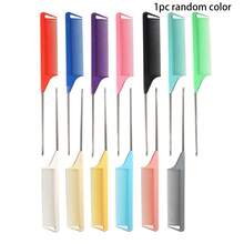 Professional Tail Comb Set, Includes Tail Comb, Parting Comb, Stainless Steel Tail Comb, Anti-Static Hair Comb, Braiding Comb, Fine Tooth Tail Comb, Highlight Comb, Multi-Function, Plastic Tail Steel Needle Comb, Home And Salon Steel Needle Comb, Dense Tooth Detangling Curling Comb Tool, Tail Comb Steel Needle Comb Hair Dye Styling Comb Teasing Comb Sectioning Rat Tail Comb Iron Tail Comb, Suitable For Normal Hair, Candy Color, Bridal Hair Comb, Ideal For Hair Salon, Salon And Home Use - Multicolor - View 12