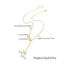 1pc New Fashion Cross Infinity Symbol Pendant Stainless Steel Chain Necklace For Women - Style 2 - View 3