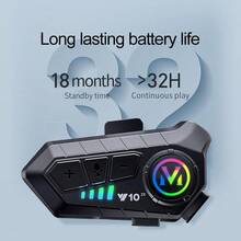 Y10 2X Motorcycle Helmet Wireless Headset, Supports Bluetooth 5.3 Wireless Connection, Intelligent Noise Reduction Technology, HiFi Audio Quality, Supports Simultaneous Connection Of Two Phones, Supports AI Voice Assistant, Built-In 1000mAh Large Capacity Battery, Equipped With Different Types Of Microphones, Suitable For All Helmet Styles, Preferred Equipment For Outdoor Riding - Helmet Headset - View 5
