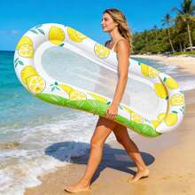 1 Set Inflatable Water Hammock Pool Float With Headrest, Water Bed Air Cushion, Water Toy, Floating Mat For Adults Beach - Multicolor - View 5