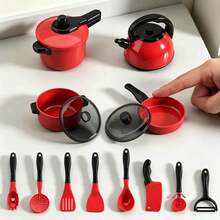 14/22pcs Kids Role Play Kitchen Toy Set, Includes Cooking & Fruit Cutting Educational Toys For Boys & Girls, Mini Kitchen Cutting Play Toys, Suitable For Home & School Use, Role Play Kitchen - Multicolor - View 4