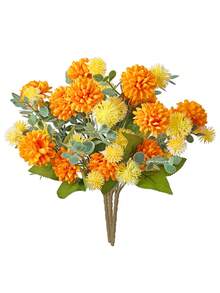 1pc Artificial Dandelion Bouquet, Suitable For Home Decor, Kitchen Decor, Autumn Decor, Outdoor Decor, Table Decor, Wedding Decor, Artificial Plants, Women's Gift, Back To School - Yellow - View 4