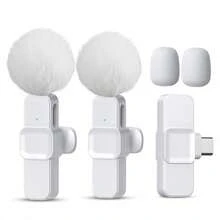 HITOZON Wireless Lavalier Microphone - Smart Noise Reduction, Plug & Play, Compatible With IPhone And Android Smartphones - For Video Recording, Teaching, Interviewing, Podcasting - White - View 1
