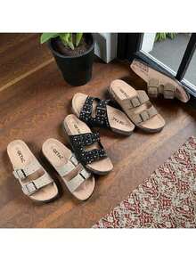 GETAC Women Flat Sandals - Black - View 6