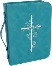 Bible & Book Storage Bags - Teal Cross - View 1