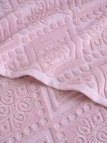 QIBHI 2/4 Packs Cotton Towel Set, Contains 2 Oversize Bath Towels 35x63 Inch, 2 Hand Towels, Ideal Everyday Use, Ultra Soft Compact & Lightweight - Pink - Dusty Pink - View 5