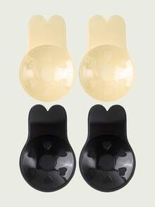 Reusable Rabbit Ear Silicone Invisible Self-Adhesive Push-Up Breast Petals - Multicolor - View 15