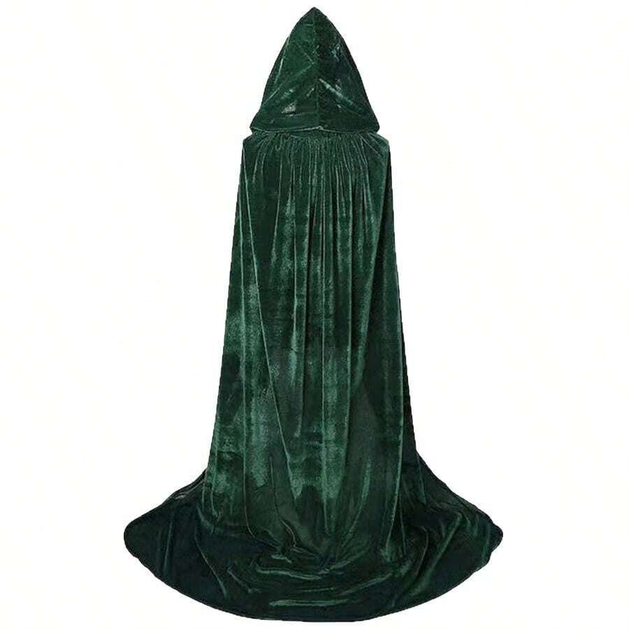 1pc Halloween Hooded Cape, Witch Costume Accessory, Halloween Decoration, Demon, Vampire And Fairy Costume, Halloween Cosplay Performance Prop, Gothic Style Outfit, Suitable For Carnival, Costume Party, Christmas Party And Dance Performance - Multicolor - View 1