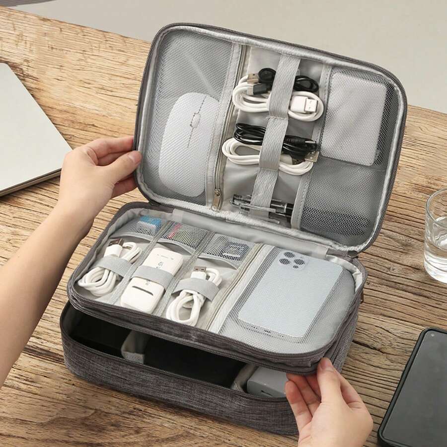 Hairdressing Tool Box/Storage Bag (Suitable For Electric Clippers, Scissors, Combs, Hair Dryers And Various Hairdressing Supplies & Accessories), Professional Hairdressing Accessory Set, Suitable For Travel And Hair Salon Use - Black - View 1