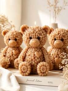 1pc DIY Mini Bear Silicone Mold, Suitable For Candles, Soap, Epoxy Resin Crafts - Reusable Soft Detachable Bear-Shaped Mold For Resin Casting, Wax Mold, Soap Making And Craft Making - Bear Mold - View 4