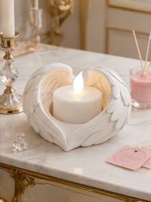 1 buah Tempat Lilin Berbentuk Sayap Malaikat, Cocok untuk Lilin Kecil atau Lilin Imitasi, Bagus untuk Dekorasi Rumah dan Pajangan Meja. Dekorasi Tempat Lilin Unik Ini Merupakan Hadiah yang Sangat Baik untuk Pecinta Dekorasi. - Satu-Ukuran - View 3