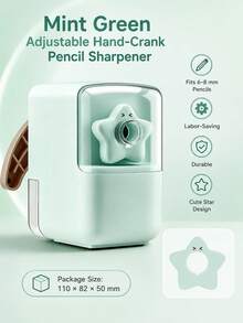 1pc Cartoon Hand Crank Pencil Sharpener, Manual Pencil Sharpener For Girls, Kids, Kindergarten, Grade 1, Elementary Students & School Supplies - Multicolor - View 14