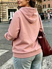 Plus Size Sweatshirts & Hoodies - Pink - View 2