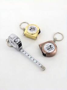 Cinta métrica de caracol de 2m nueva, regla mini de regalo con llavero para uso doméstico, cinta métrica de acero para medición de carpintería, cinta métrica portátil con llavero - multicolor - Ver 3