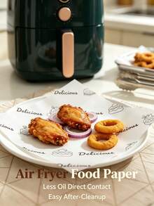 200pcs Printed Food Wrapping Paper Sheets, Grease‑Resistant Baking Paper, Cute Dessert Pattern Liner For Pastry, Sandwich, Fried Food, Bakery Cafe, Kitchen Daily Food Serving & Display[100/50/1pc] - Multicolor - View 2