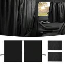 4pcs Car Window Curtains Breathable Sunshade, Retractable Car Window Sunshade, Suitable For Baby/Camping Heat Protection UV Protection, Rear Window Sunshade Suitable For Sedan, Truck, SUV, Van - A - View 13