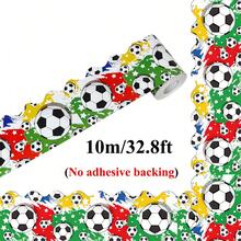 Soccer Theme Classroom Bulletin Board Decorative Border Paper, Dynamic Pattern Design, Vibrant Colors, Freely Cut To Fit Various Edges, Suitable For Classroom Bulletin Boards, Sports Event Decoration, Room Decor - Decorative Stickers - View 8