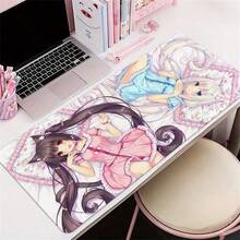 1pc Leather Desk Mat Anime Cute Kawaii Girl Mouse Pad For Office Gaming And Keyboards Non-Slip Large Waterproof Oil Stain Resistance Leather Mousepad - View 1