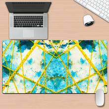Luckybutterfly Bàn di chuột cỡ lớn họa tiết hình học vân đá cẩm thạch trừu tượng, thảm trải bàn chống trượt kéo dài cho bàn phím chơi game, dùng cho văn phòng và tại nhà - Đen trắng - Xem 1