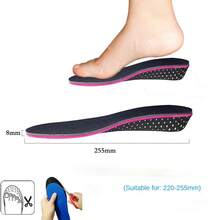 Invisible Height Increasing Insoles For Men And Women, EVA Memory Foam Heel Lift 2/3/4/5cm - Black - View 2