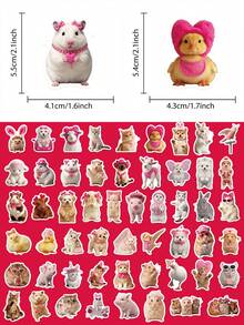 54pcs Pink Pet Stickers, PVC Decorative Stickers, Suitable For Laptop, Luggage, Skateboard, Tablet, Refrigerator, Phone Case, Guitar, Gift Box Packaging - A - View 15