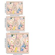 Luckybutterfly 1pc Watercolor Floral Print Washing Machine Top Cover Protector, Anti-Slip Waterproof Dustproof Cover Pad, Suitable For Laundry Room Home Decor - Multicolor - View 10