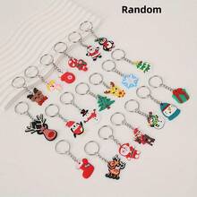 50 Random Christmas Gift Keychains, Cartoon Keychains, Multiple Different Styles, Christmas Series Pendants, Key Bag Accessories, Ideal Christmas Party Decorations, Small Gifts For Family And Friends - Multicolor - View 18