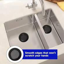 2pcs Black Stainless Steel Sink Strainer, Highly Efficient Filtration To Prevent Clogging, Essential Kitchen Cleaning Tool, Suitable For Kitchen Sink, Vegetable Washing Pool And Bathroom Drain - Multicolor - View 7