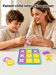 Permainan Tic-Tac-Toe Tingkat Lanjut untuk Anak-Anak, Permainan Papan Strategi XO Plastik untuk Keluarga, Mainan Edukatif Pertempuran Dua Pemain - MultiWarna - View 7